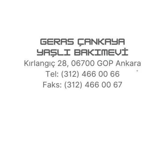 GERAS Huzurevi ve Yaşlı Bakım Merkezi / ÇANKAYA ŞUBESİ GERAS Huzurevi ve Yaşlı Bakım Merkezi / ÇANKAYA ŞUBESİ